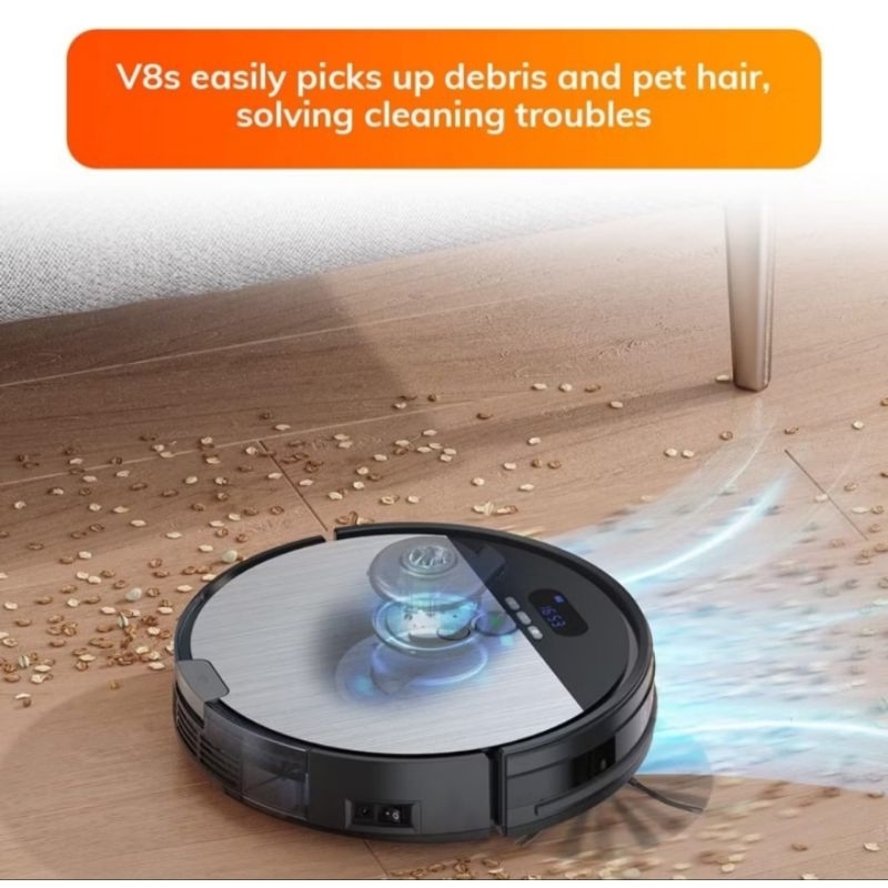 ILIFE V8s ロボット掃除機 本体 チタングレー Robô Aspirador Pó Inteligente Ilife V8s Navegação Laser Cinza