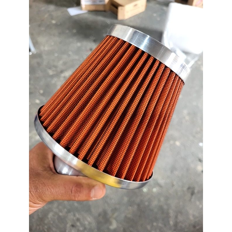 FILTRO DE AR ESPORTIVO DUPLO FLUXO GRANDE +ABRAÇADEIRA | Shopee Brasil
