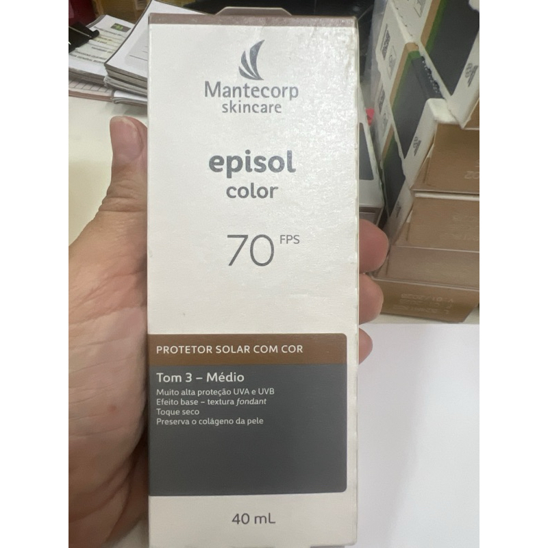 Protetor Solar Facial Episol Color FPS 60/70 - 40ml | Shopee Brasil