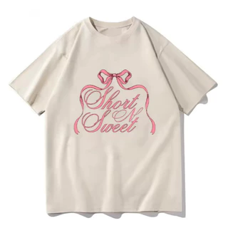 Camiseta Camisa Blusa Algodão Unissex Sabrina carpenter curto n' doce álbum tour