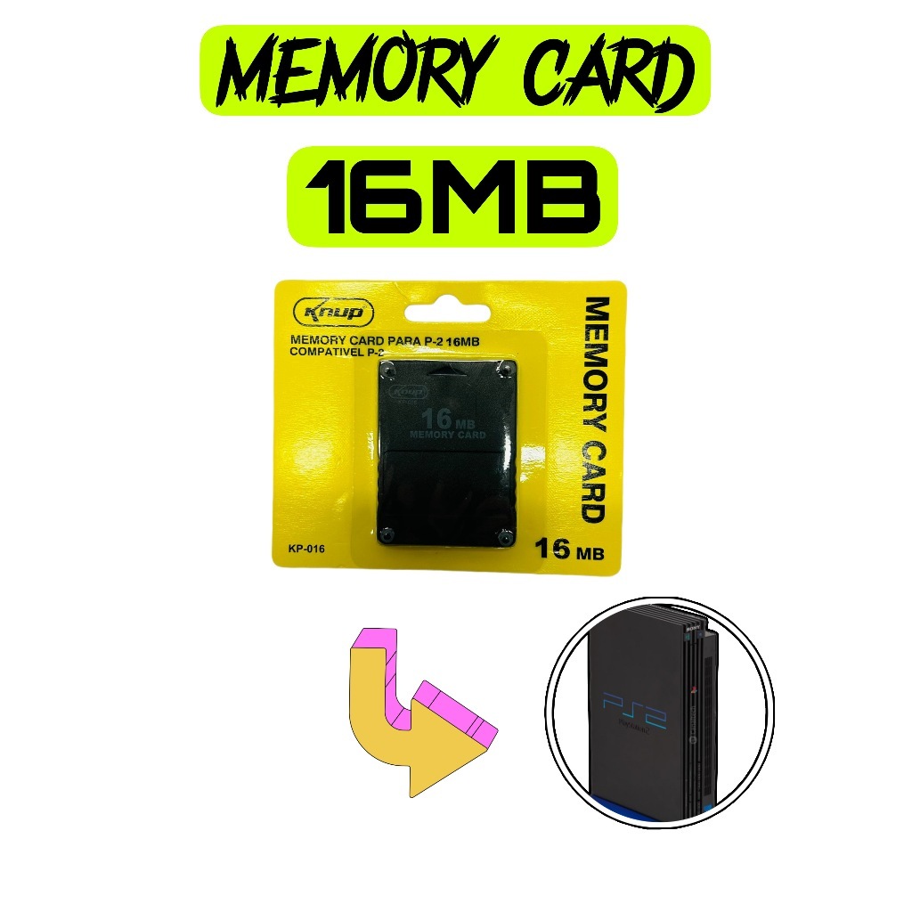 Memory Card 16 Mb Playstation2 Magicgate Lacrado Cartão De Memória ...