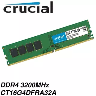 Memória RAM Crucial 16GB DDR4 3200MHz Desktop