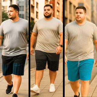 Kit 2 Calção Masculino Futebol Academia Helanca Plus Size G1 G2 G3