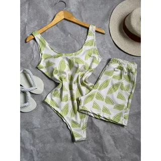 Conjunto Body Maio Suplex Feminino Short Cintura AltaTendencia Moda Blogueira
