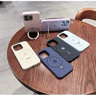 Novo Silicone Líquido Magnético Para Capa Resistente A Choques Magnéticos iPhone16 15 14 13 12 ProMax Suporte Dobrável A