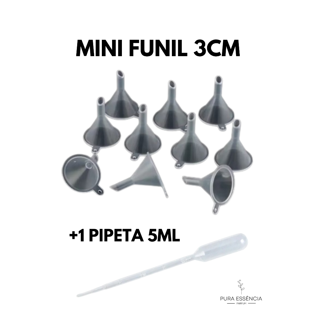 Mini Funil + 1 Pipeta 5mL | Transferidor de Perfume e Líquidos | Shopee ...