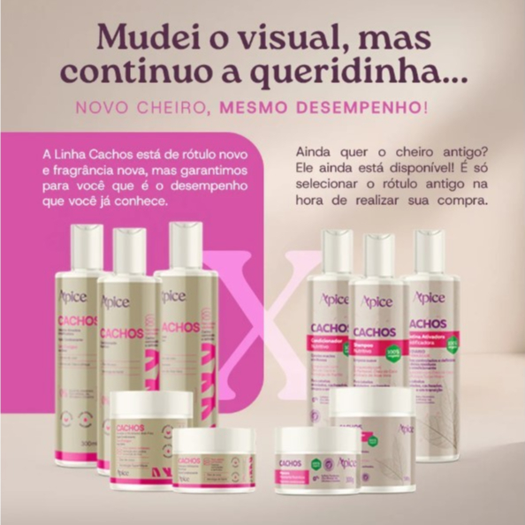 Kit Apice Cachos Nova Fragrancia - Ativador Anti-Frizz e Gelatina