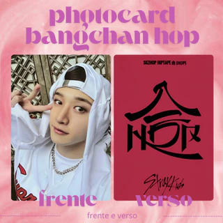 Photocard fanmade bangchan stray kids hop frente e verso/apenas verso