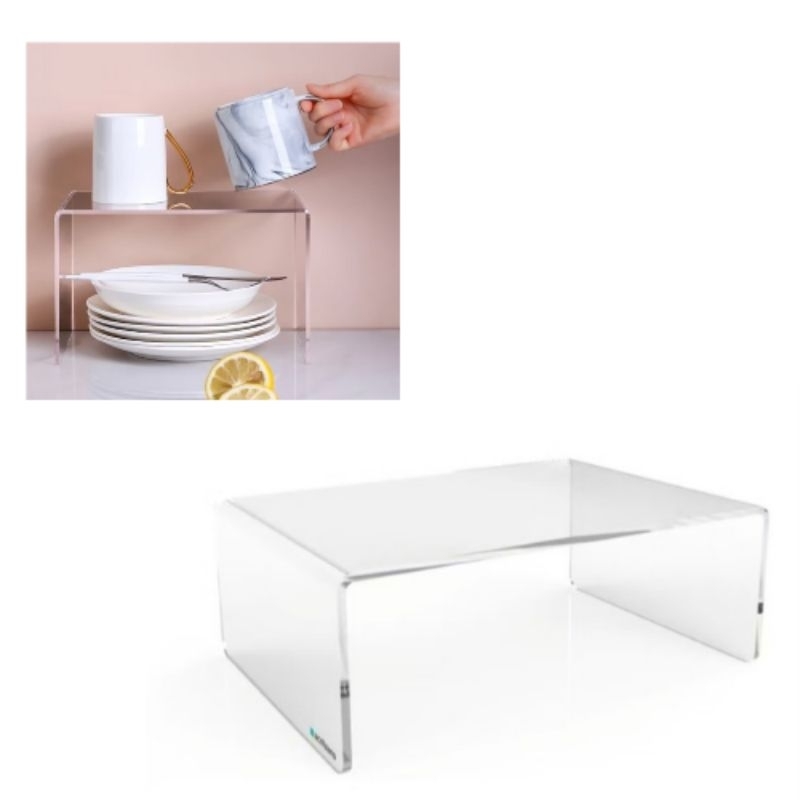 Suporte organizador de armário prateleira cozinha acrílico transparente mantimentos dispensa | Shopee Brasil