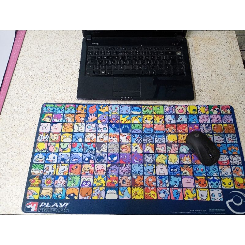 Mouse Pad Gamer E/ou Playmat Pokedex kanto 1ª Geração (58cm x 30cm