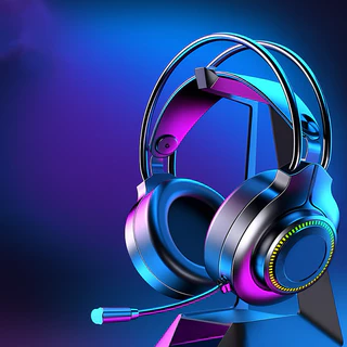 Headset Gamer RGB com Som 7.1, Microfone com Cancelamento de Ruído, para PC/PS4/Notebook