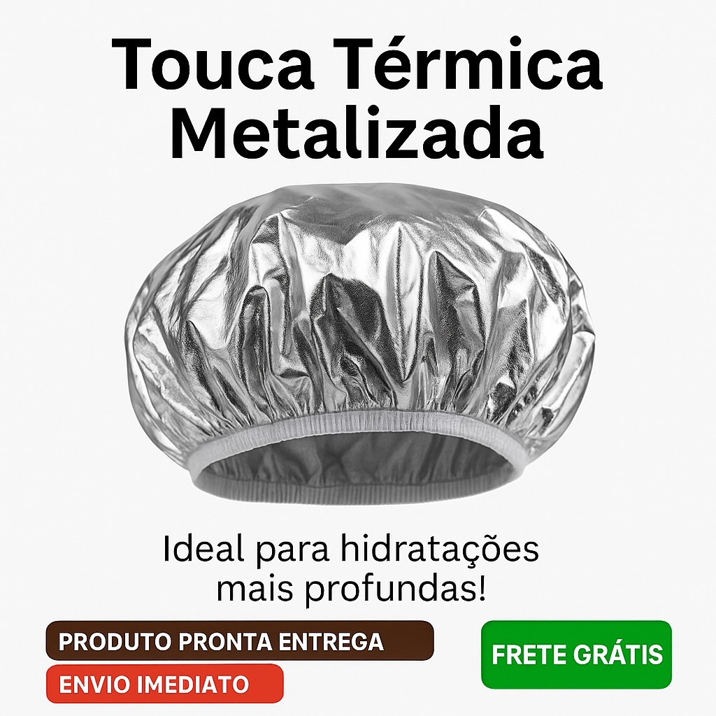 Touca Térmica Metalizada Alumínio para Hidratação Capilar – Tratamento ...