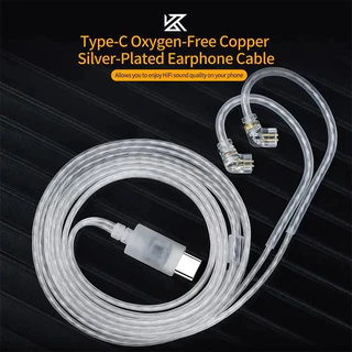 Cabo Entrada Usb C Para Fone Kz Pin C Com Microfone Original