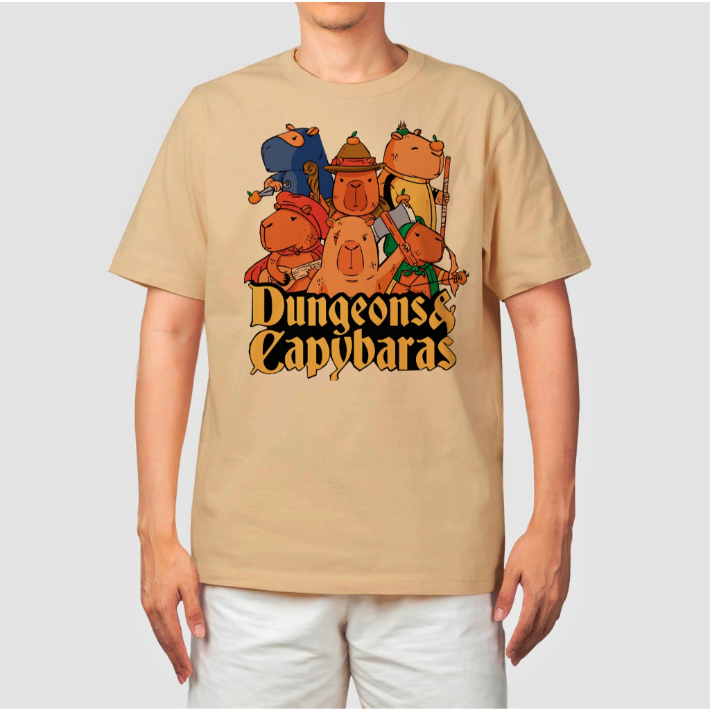 Camiseta camisa caverna do dragão dungeons & capybaras capivara ...