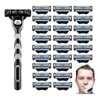 Kit 16 Gillette MACH 3 Barbeador Manual Masculino De Segurança Facial Barbear Depilação