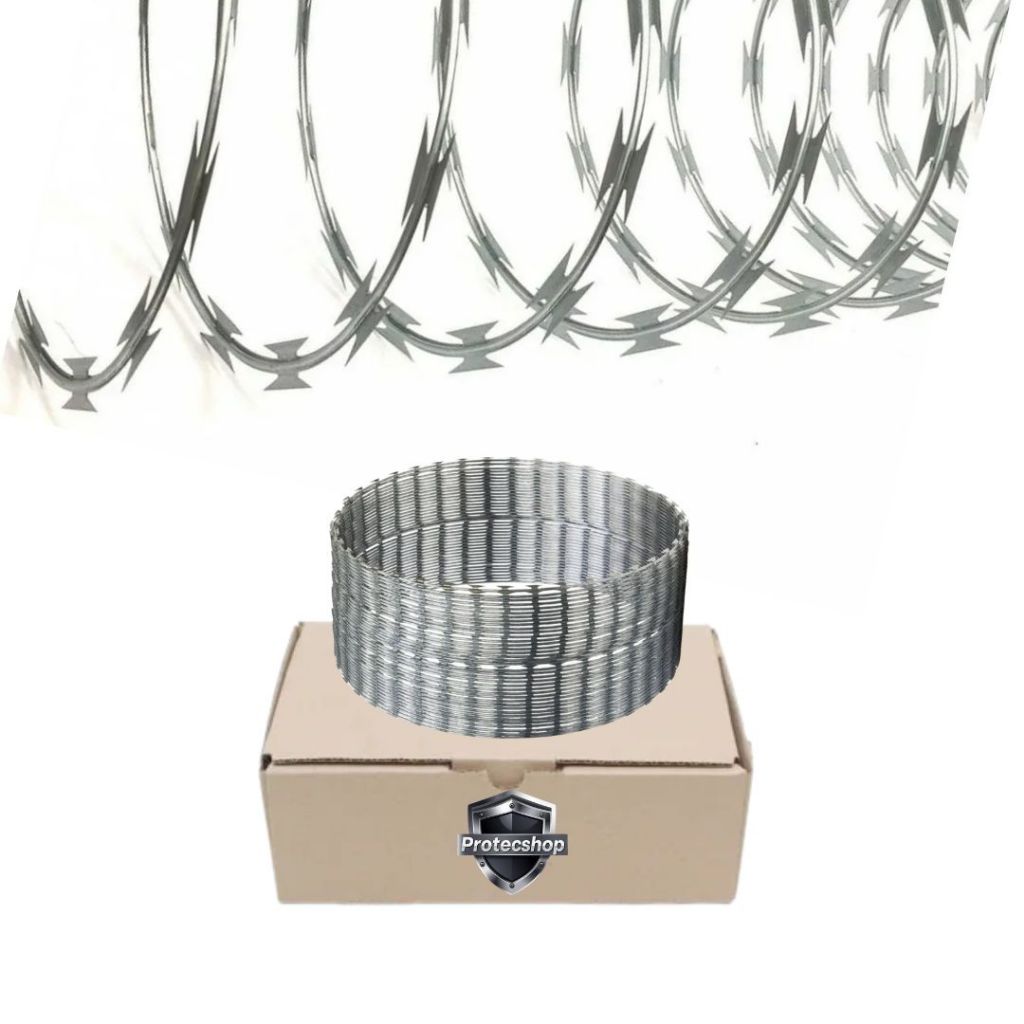 Concertina Simples 45cm Galvanizada 5 Metros | Shopee Brasil