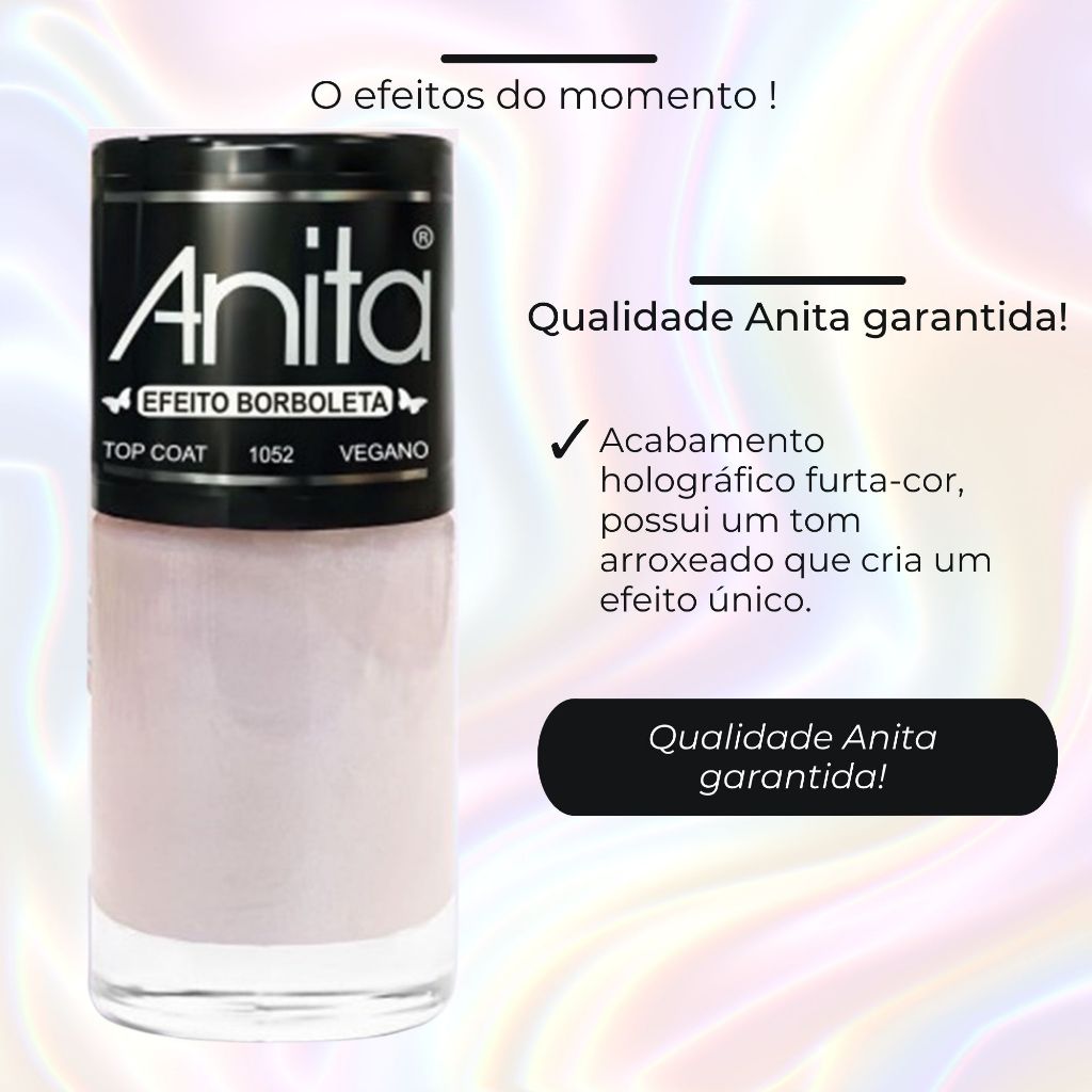 Esmalte Anita top coat efeito concha — foto 5