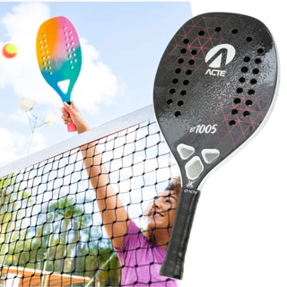 Raquete Beach Tennis Profissional 100% Carbono 3K 50cm Preto Dourado Emborrachado Bt1000 Acte Sports em Oferta na Shopee