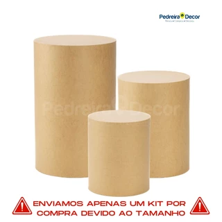 Kit Trio Cilindros Festa De Mesa e Unitários P, M, G Decoração Em Mdf NOVIDADE em Oferta na Shopee