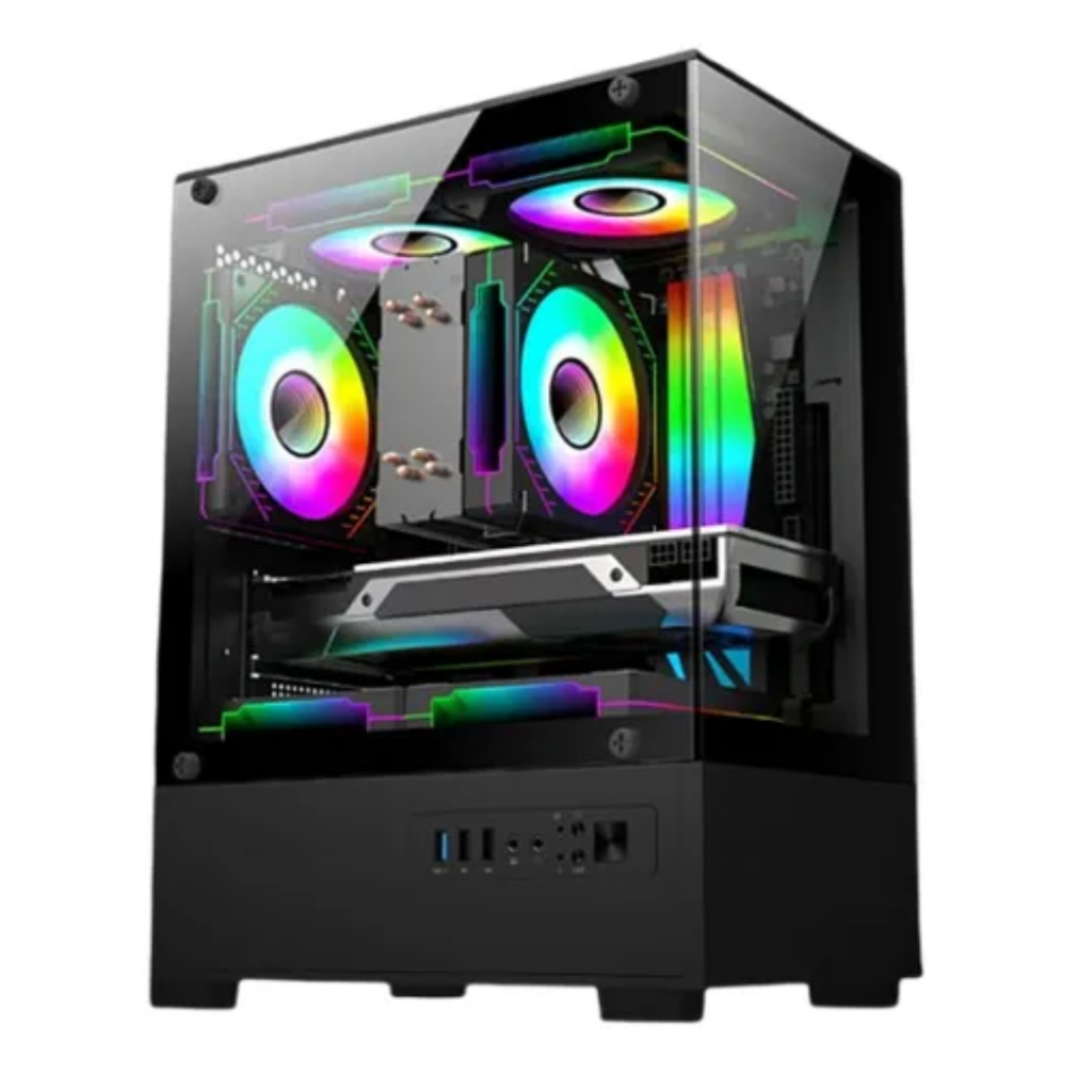 Gabinete Rhino Gamers Midtower GB1794 Com 3 Fans ARGB - S/fonte