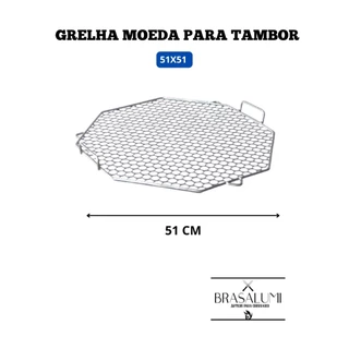 Grelha Moeda Churrasco Medida 51 cm Churrasco