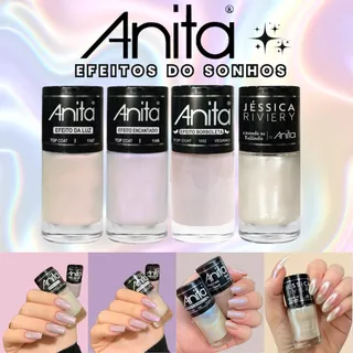 Kit 4 Esmaltes Anita Efeito Borboleta Luz Encantado Esmalte Casando na Tailândia