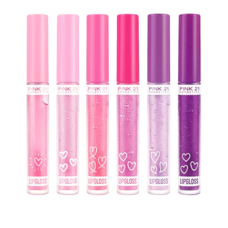 Lip Gloss Brilho Labial Glitter Pink 21 - Escolha o seu em Oferta na Shopee