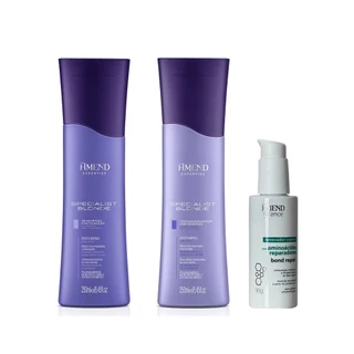 Amend Expertise Kit Specialist Blonde Sh. e Cond.250ml + Renovador capilar 90g em Oferta na Shopee