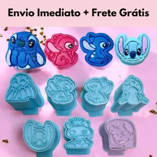 Modelador Ejetor Mundo Stitch para Brigadeiro, Doces, Massa, Biscoitos e Docinhos