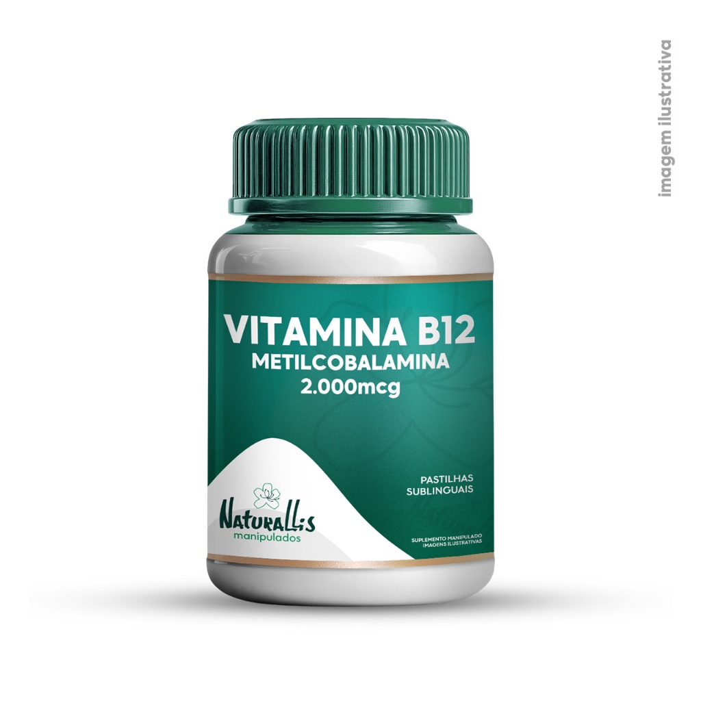 Metilcobalamina 2.000mcg Vitamina B12 - Pastilhas Sublinguais (60 ou ...