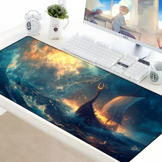 Mouse Pad Gamer p/ Destktop Borda Costurada Setup Tema Vikings Odin Nord Varios Tamanhos