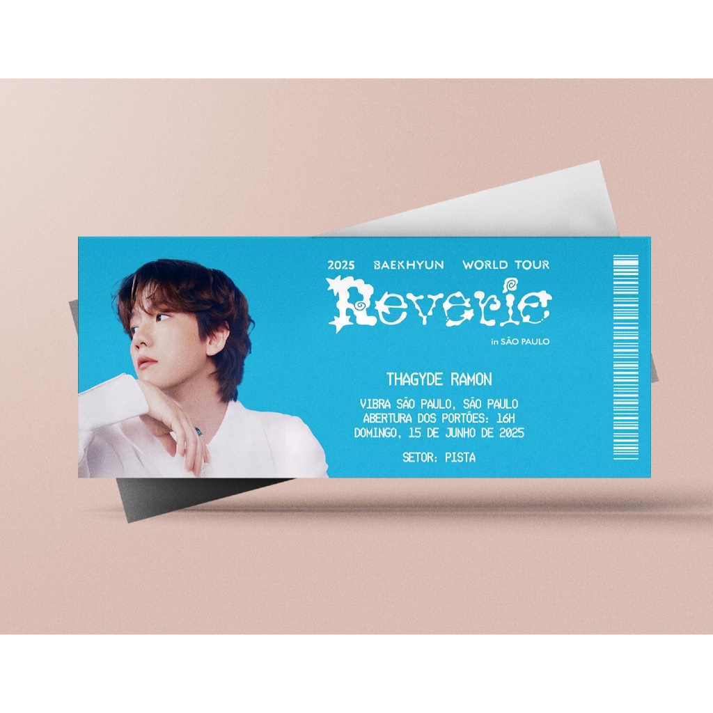 Ingresso Holográfico Personalizado Baekhyun - Reverie World Tour