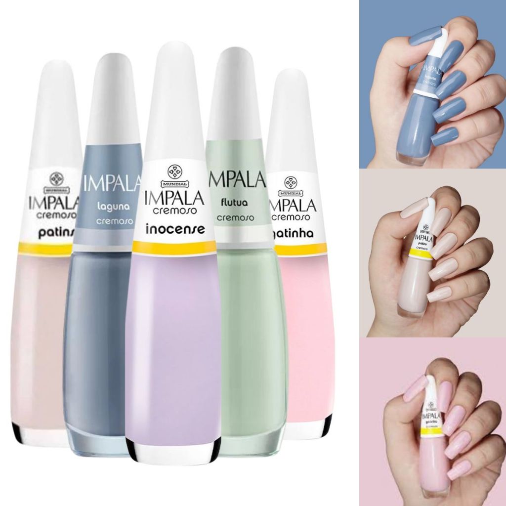 IMPALA: Kit 5 Esmaltes em Tons Pasteis | Shopee Brasil