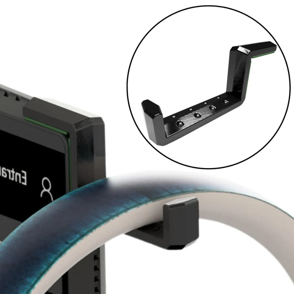 Suporte Fone Headphone Headset Canto De Tela Tv Monitor Ctd Cor Preto