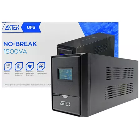 No-Break 1500VA Bivolt 110v/220v - Proteção Queda de Energia Backup e Autonomia para Eletrônicos