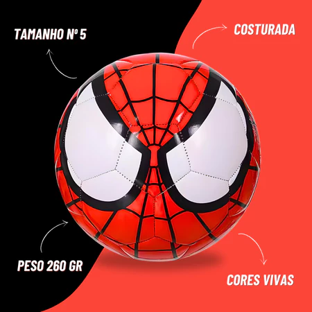 Bola de futebol Homem Aranha - Spider Man infantil rosto - praia, piscina infantil nº5