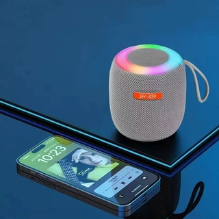Caixa de Som Bluetooth Portátil Com Led RGB Tws Usb Sd Para Praia, Festa ou Viagem