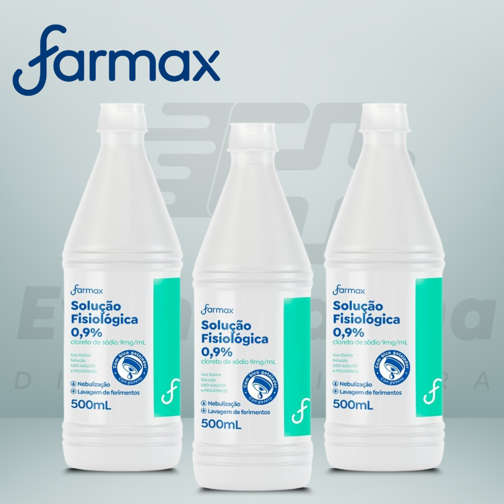 kit soro físiologico 0,9% Farmax 500ml | Shopee Brasil