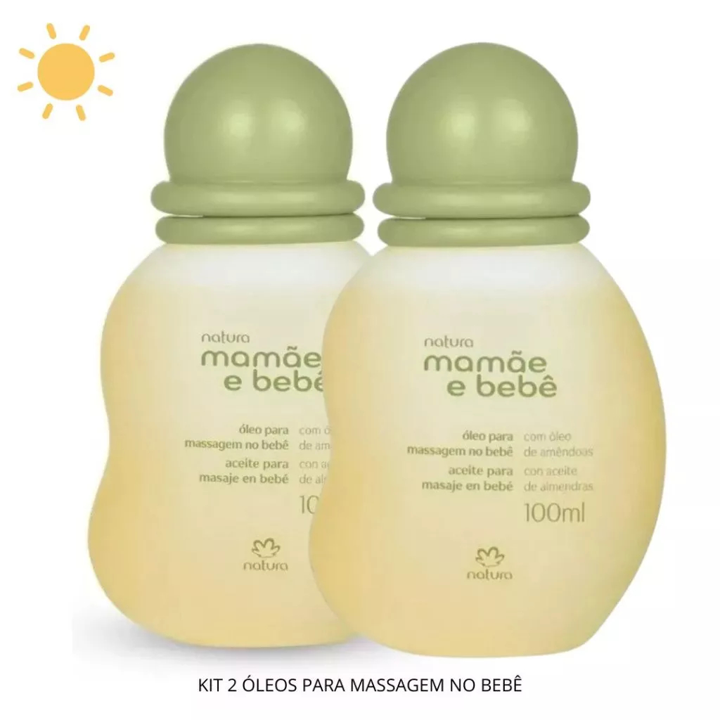 2 Óleo de Massagem Mamãe e Bebê Natura | Shopee Brasil