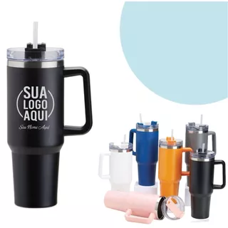 Copo Térmico Cerveja C/ Canudo Personalizado 1200ml