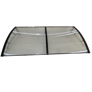 Toldo Policarbonato 100 a 200x70cm Alta Resistência, Proteção UV e Suportes em ABS Reforçado