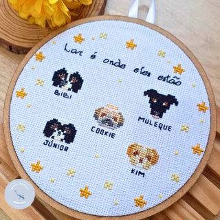 Bordado Personalizado Pet 16cm GATO/ CACHORRO/ AVES - 5/6/7/8 pets