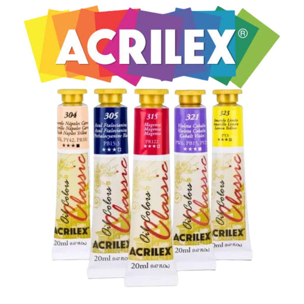 Tinta a Óleo para Pintura em Tela 20ml Acrilex Oil Colors | Shopee Brasil