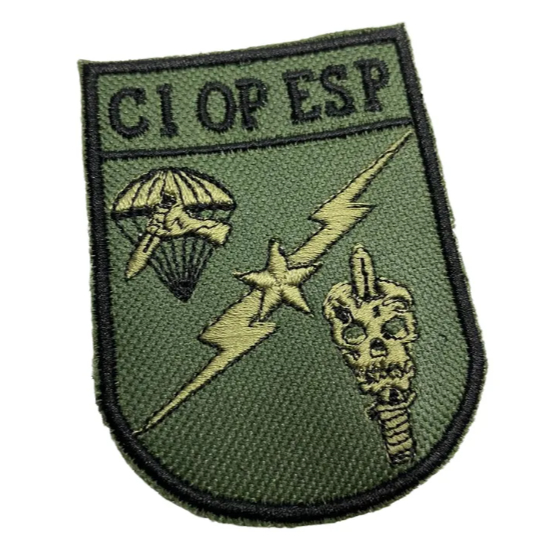 Patch Bordado Exército Brevê Farda Militar Brasil CI OP ESP | Shopee Brasil