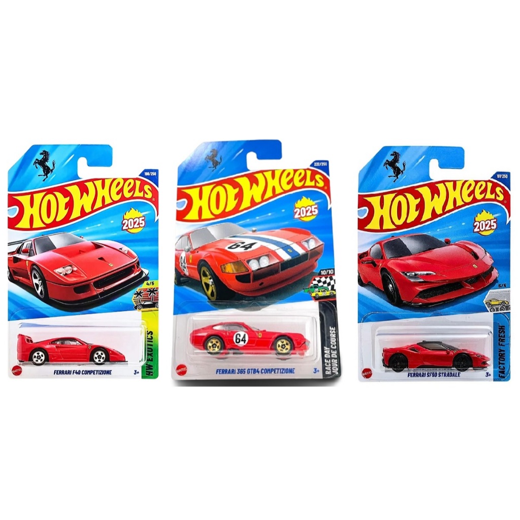 2025 Hot Wheels Ferrari F40 COMPETIZIONE 365 GTB4 SF90
