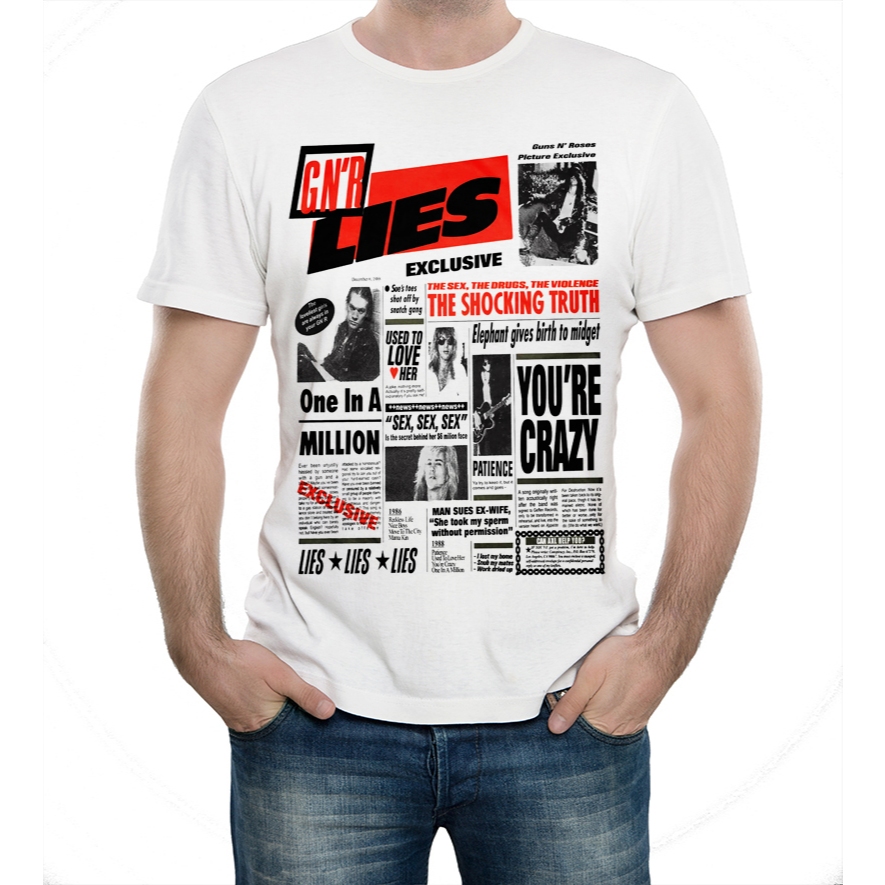 Camiseta ou Baby-look Guns N Roses Album Lies | Shopee Brasil