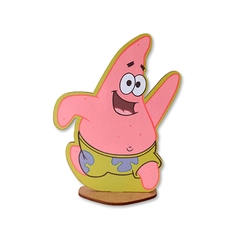 Kit Display de Mesa MDF 6 Peças Para Festa Bob Esponja