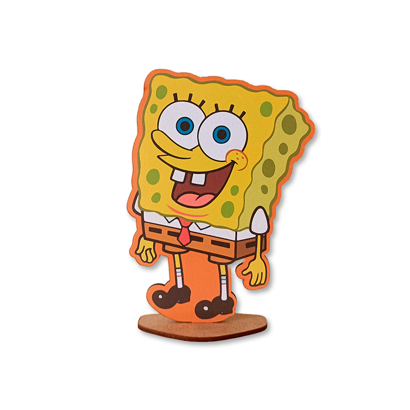 Kit Display de Mesa MDF 6 Peças Para Festa Bob Esponja
