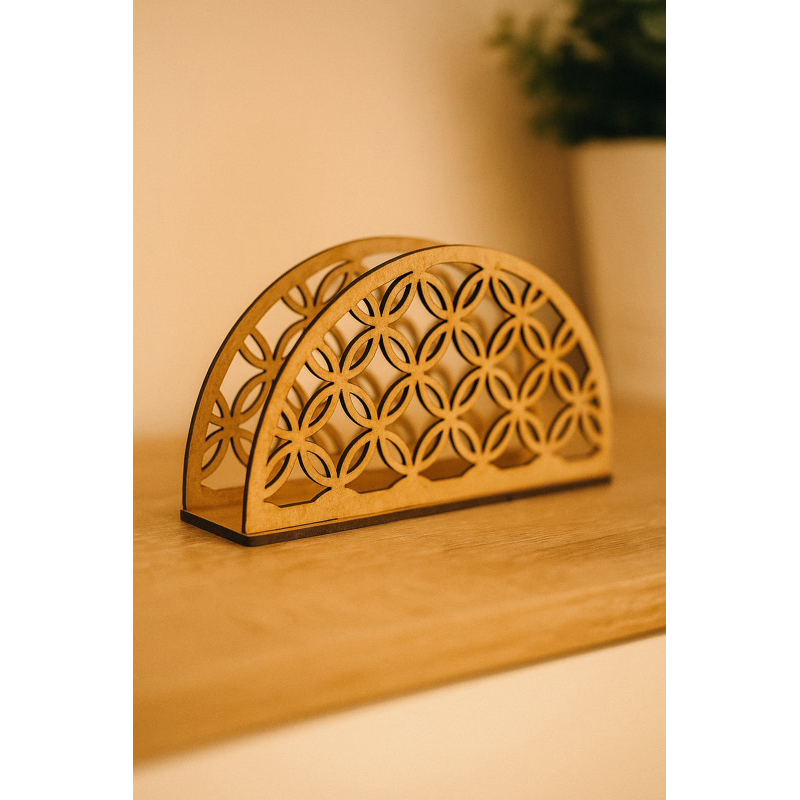kit Porta Guardanapo MDF Decorativo Vazado a Laser Mesa para Cozinha Jantar e Festas