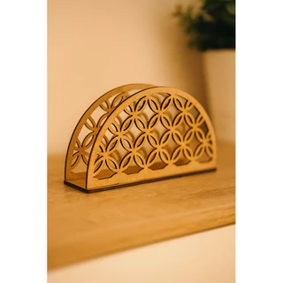 kit Porta Guardanapo MDF Decorativo Vazado a Laser Mesa para Cozinha Jantar e Festas